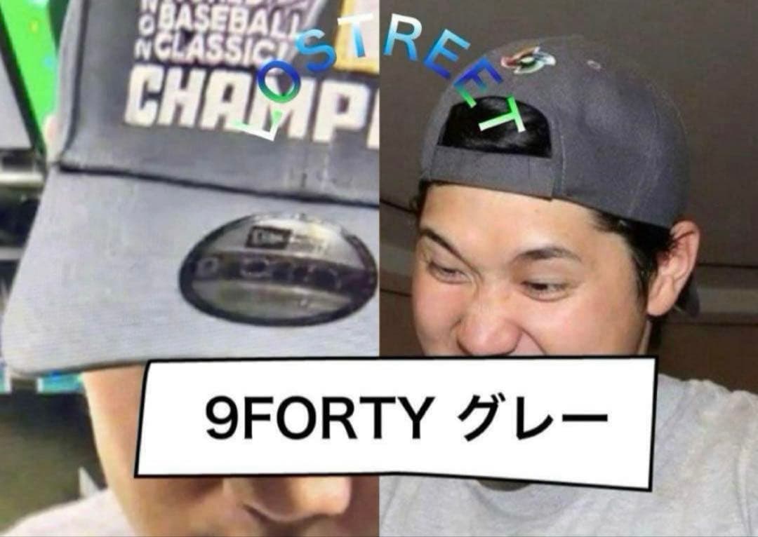 【即発送】WBC 優勝記念限定キャップ(グレー、アジャスタブル)＆Tシャツ L