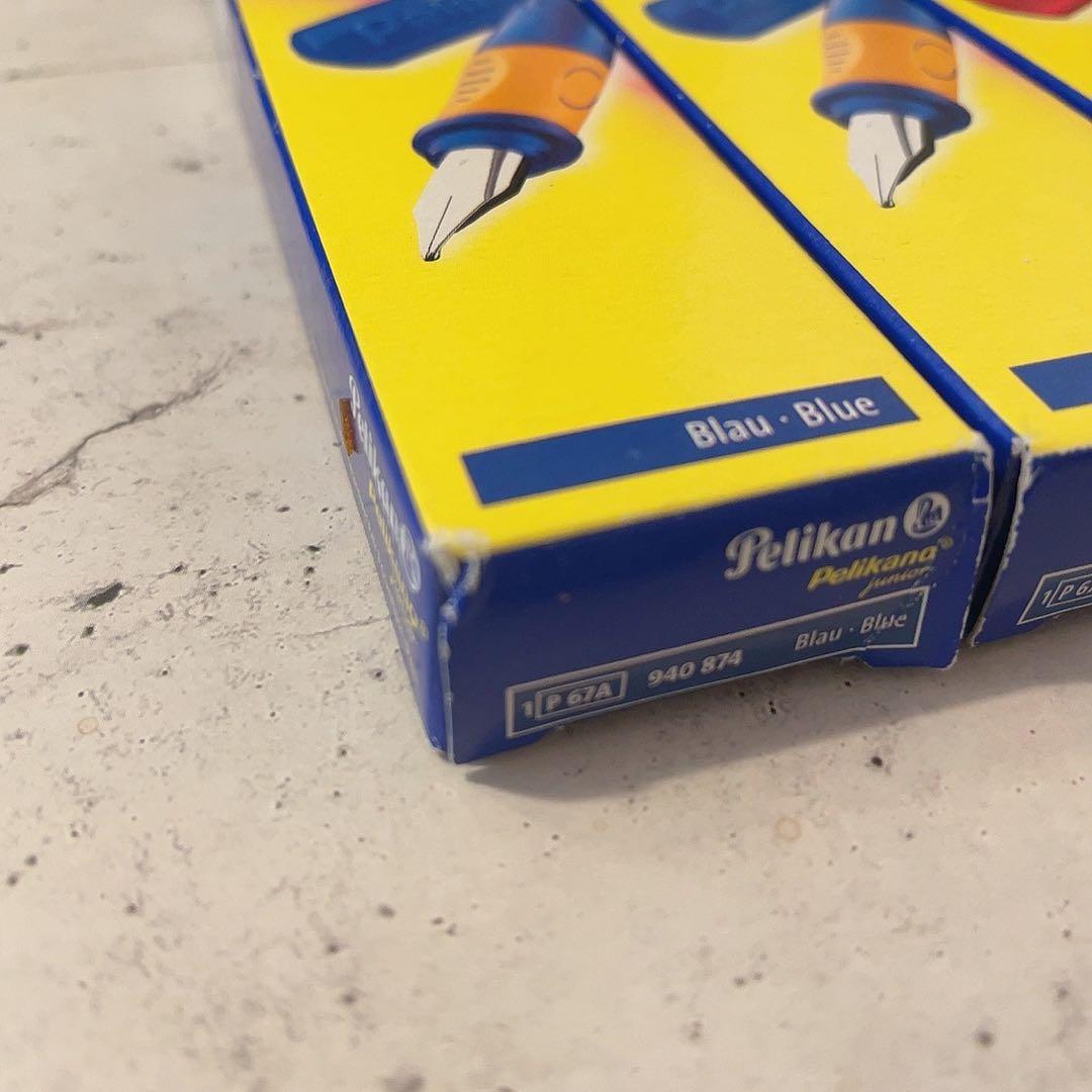 【4本セット】Pelikan PELIKANO junior 万年筆 青　赤