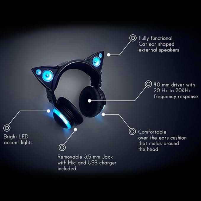AXENT WEAR ネコ耳 ヘッドフォン Cat Ear Headphones