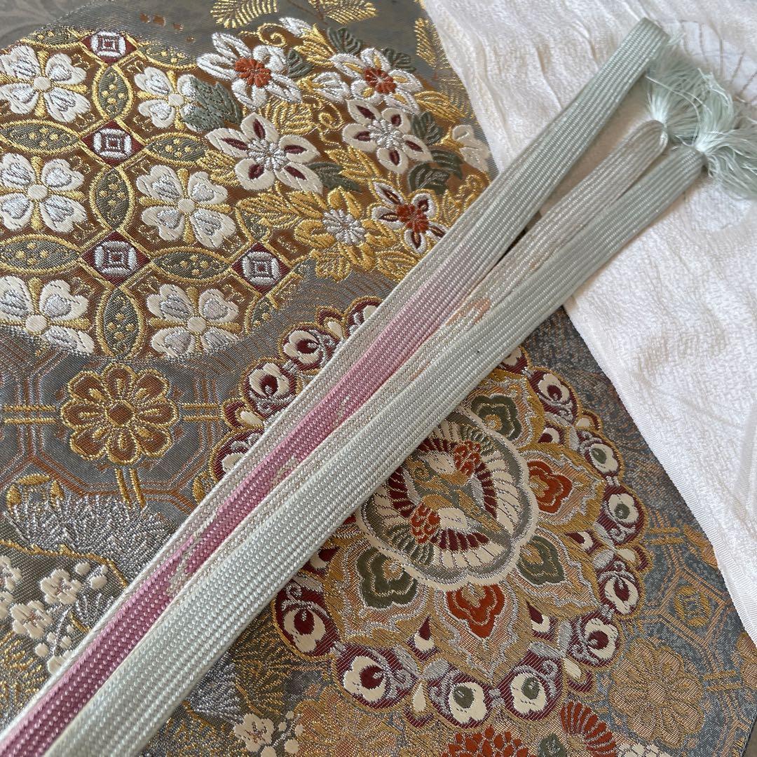 訪問着　フルセット　友禅　虫喰い　花器　落款　椿の枝　入学式　卒業式　着物　P4