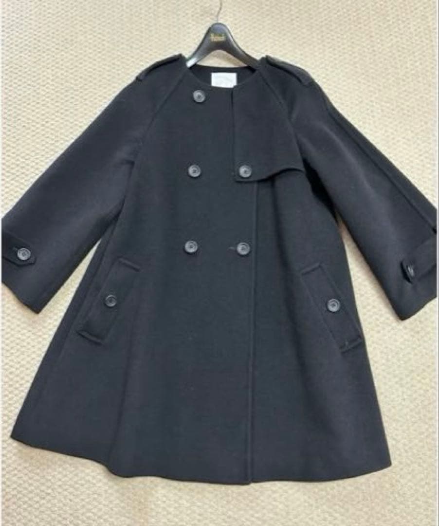 美品　Black ウールコート　38 M