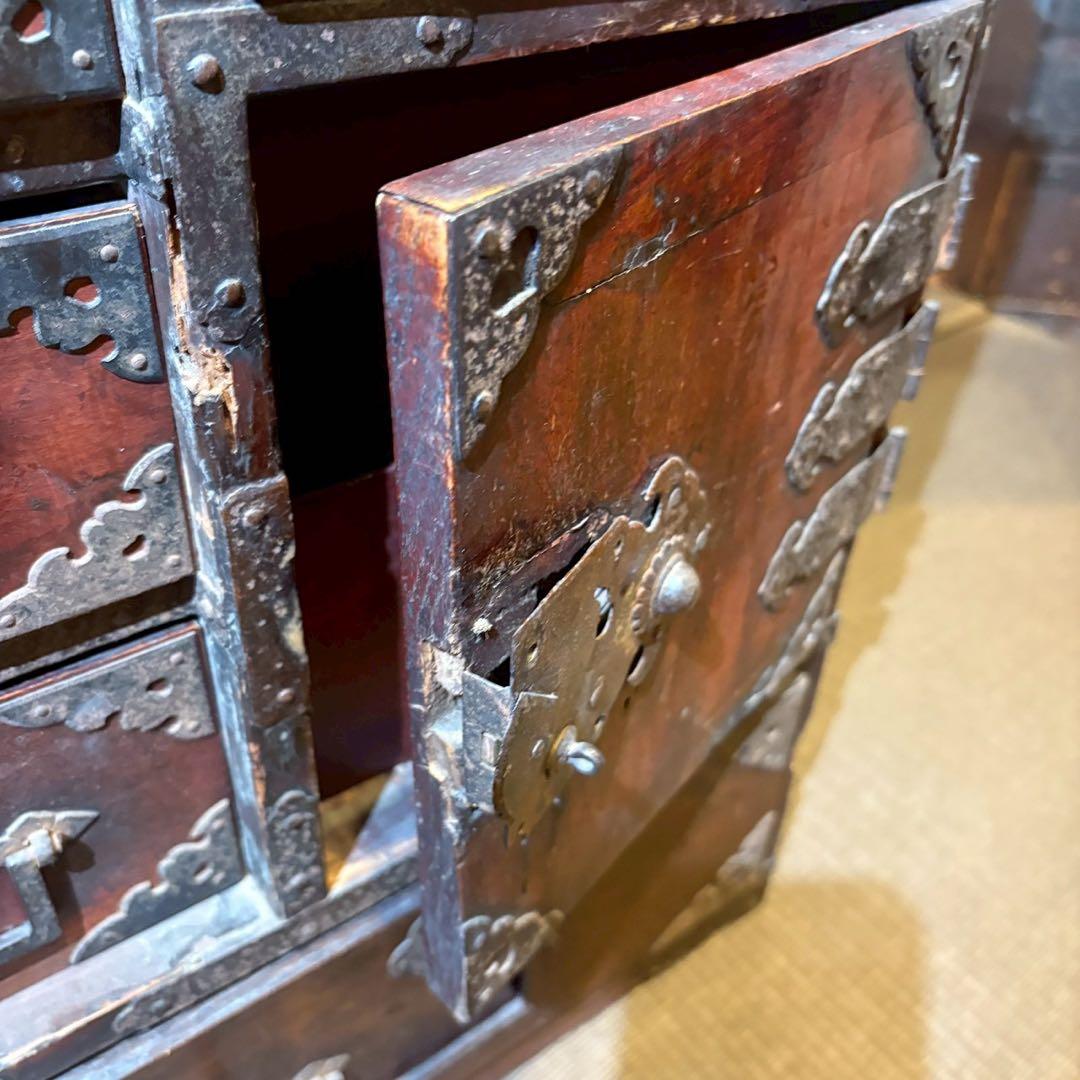 船箪笥　和箪笥　時代金具 キャビネット ローチェスト アンティーク 和家具