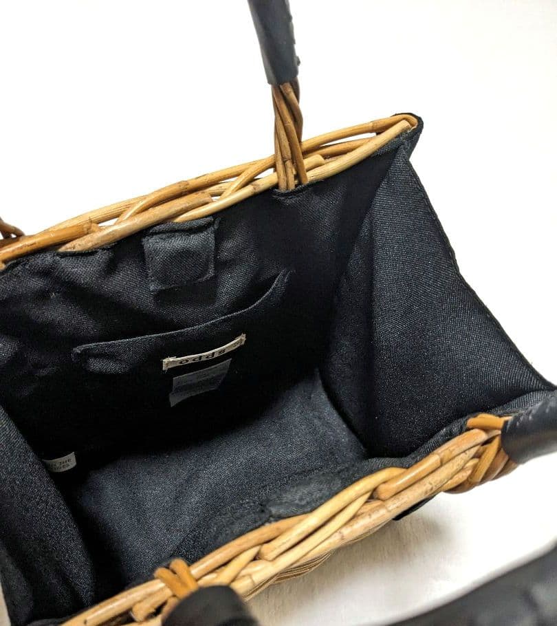 odds　かごバッグ　ラタン　　ミニバッグ　 オッズ　ラタンバッグ　レザー