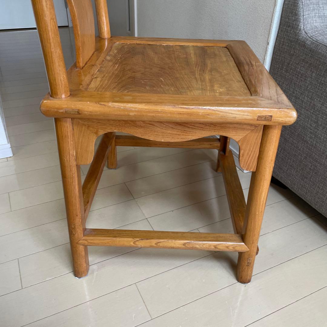 唐木椅子 唐木家具 木製 美品 アンティーク 彫刻 牡丹彫刻 中国家具 李朝家具