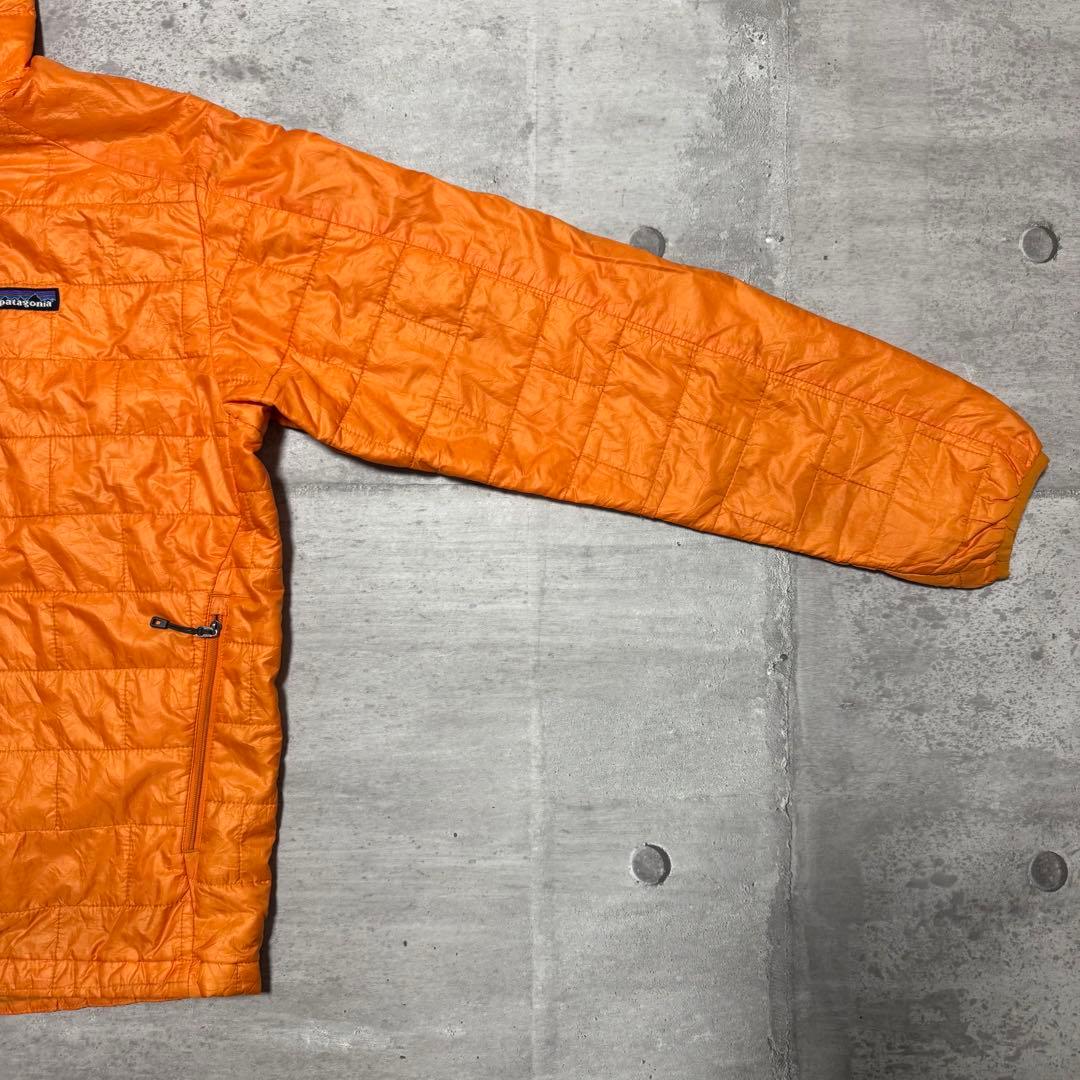 patagonia 11年製 ナノパフフーディ マンゴー オレンジ キルティング