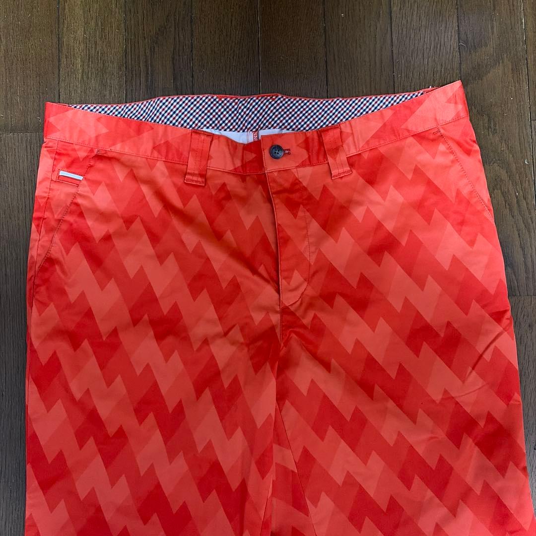 【中古】Callawayキャロウェイパンツ XL/W94㎝ 希少サイズオレンジ系