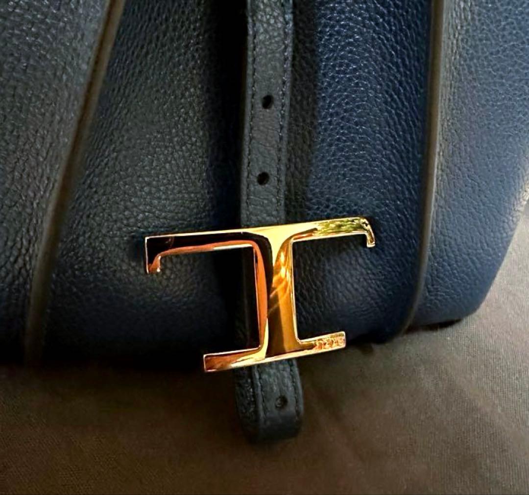 Tタイムレス　レザーショルダーバック ミニ ブルー未使用新品