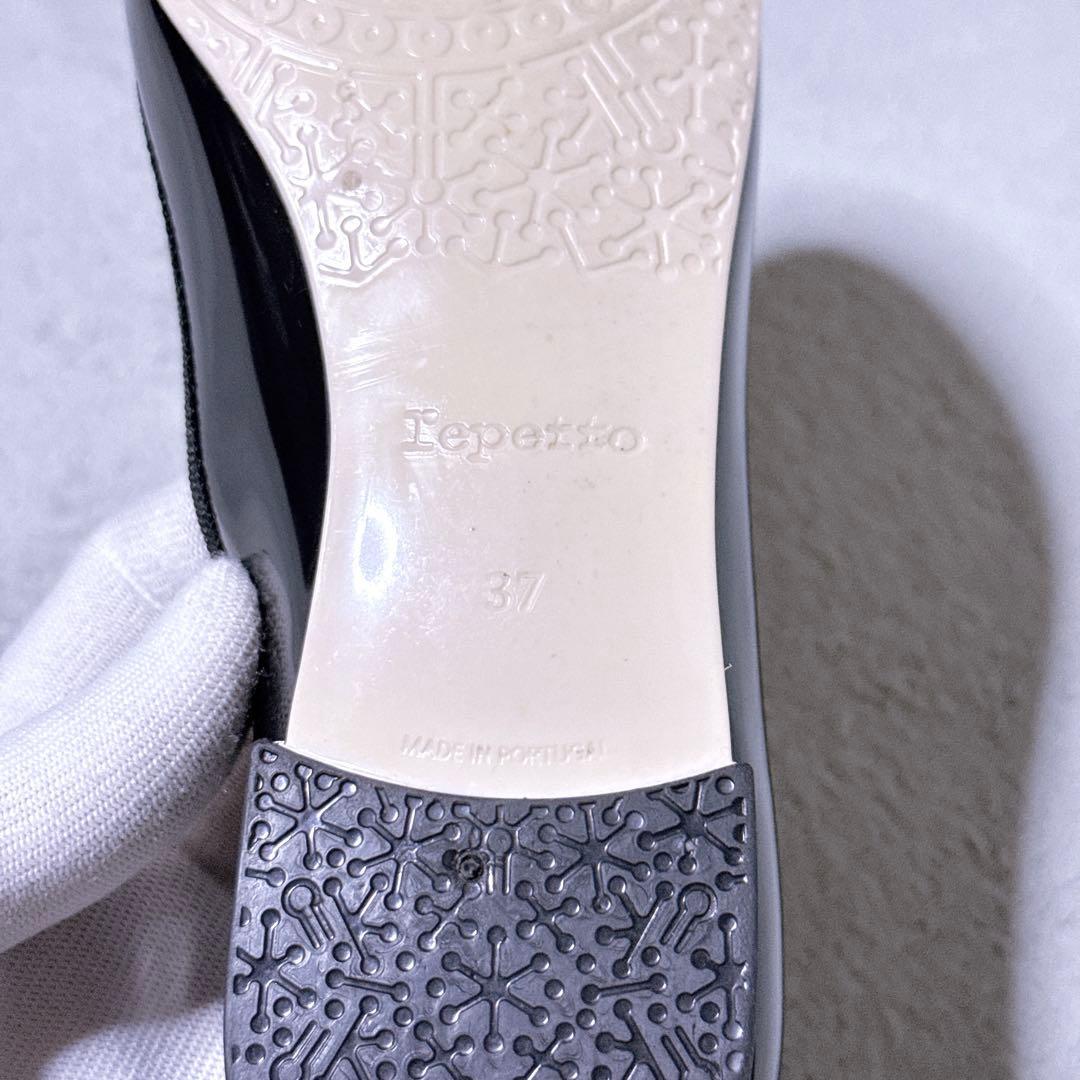 【未使用】repetto サンドリオンバレリーナ フラットシューズ リボン 黒