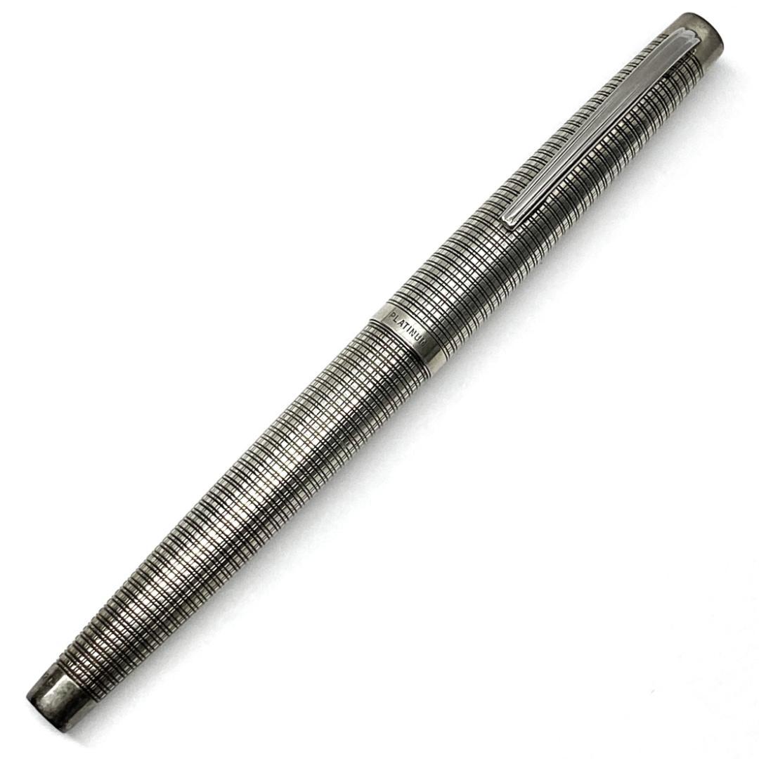 18K-WG 銀製 PLATINUM プラチナ万年筆 スターリングシルバー