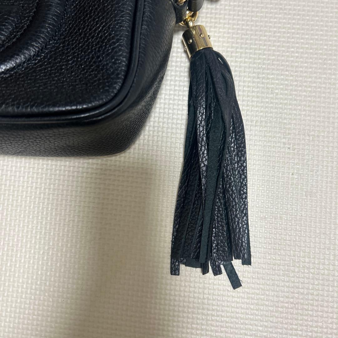 GUCCI グッチ ソーホー インターロッキング ショルダーバッグ ブラック