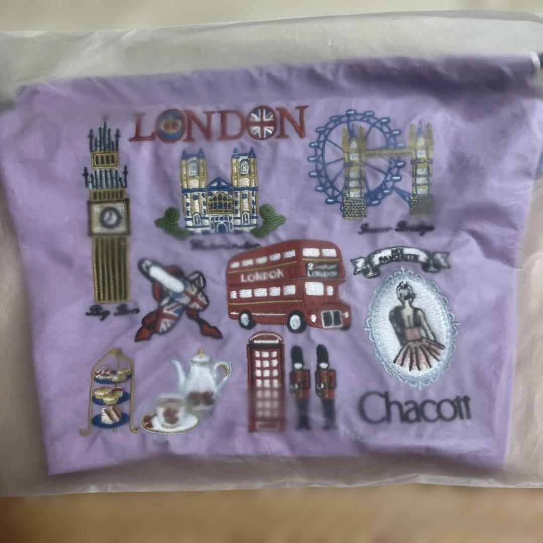 ball＆chain エコバッグ　ポーチ&Ｌサイズ　チャコット　ロンドン