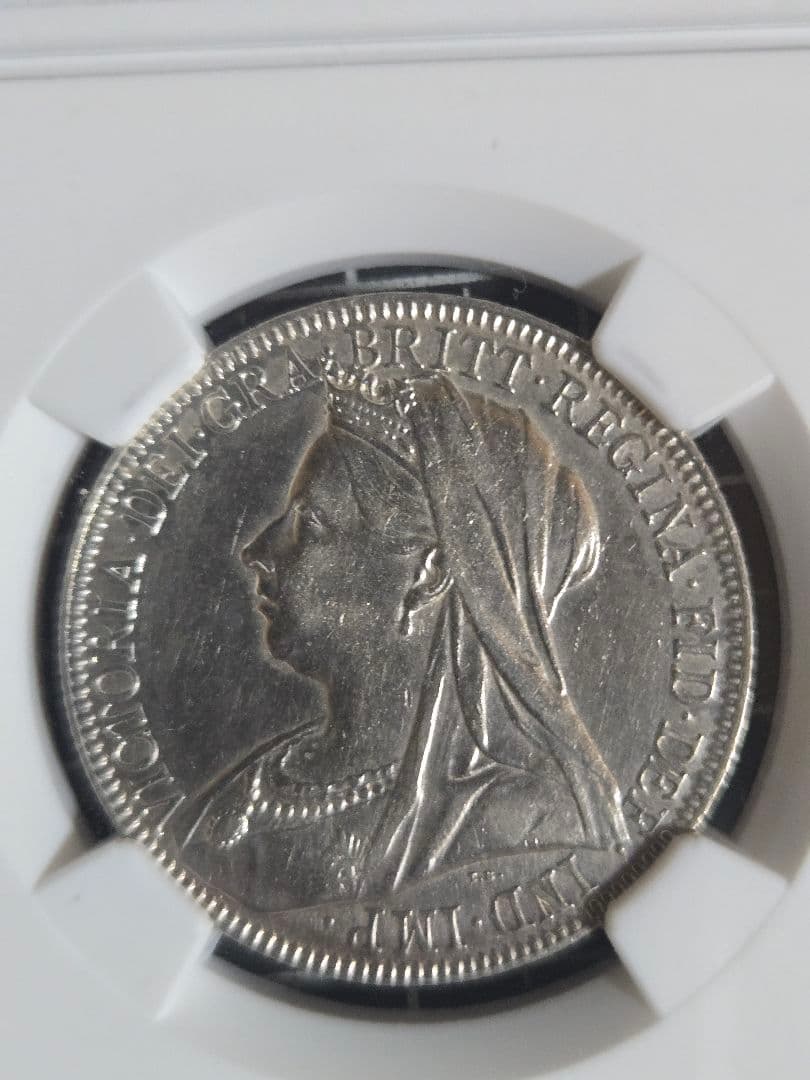 イギリス フローリン ヴィクトリア オールドヘッド 1985 NGC AU-D