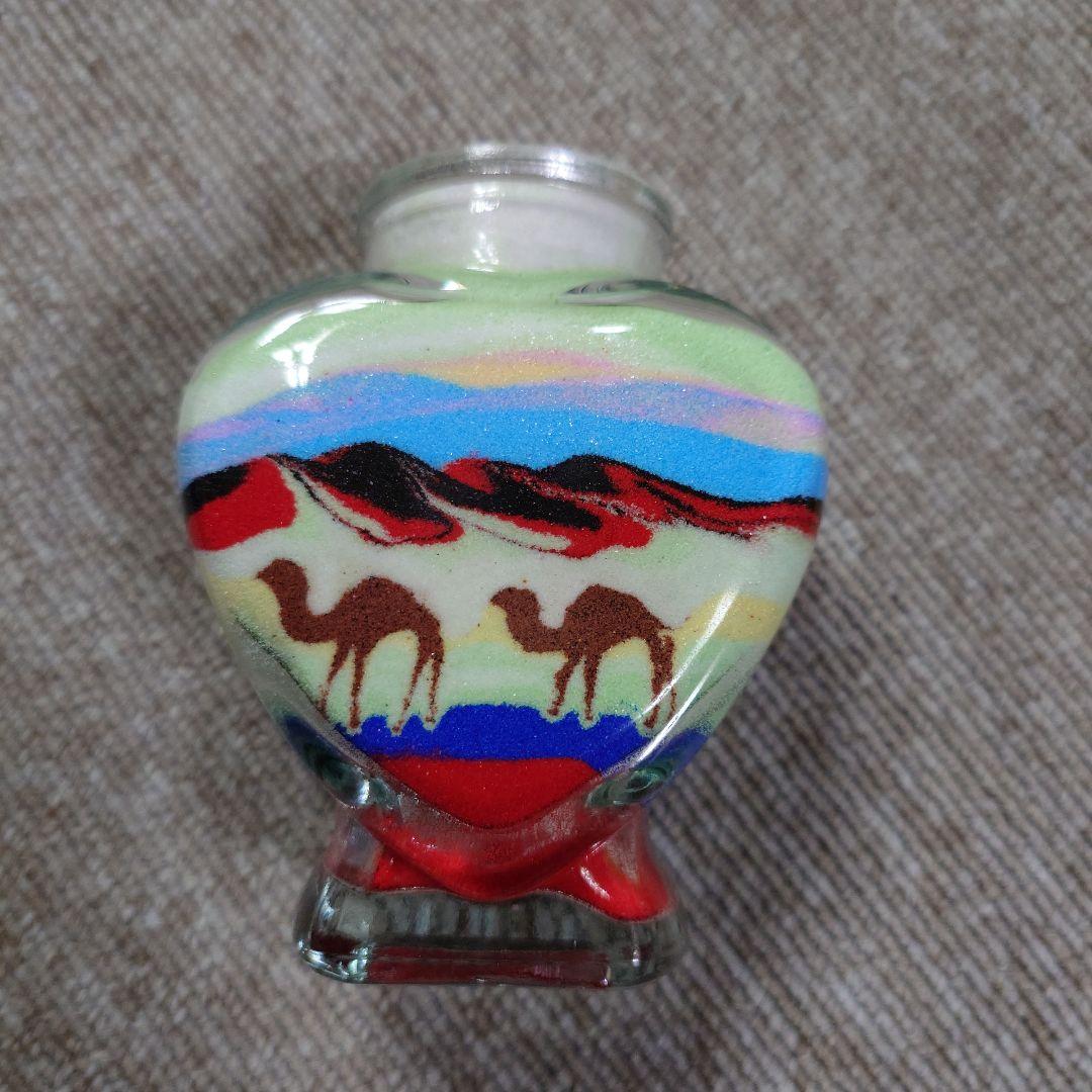 セール！EXPO 2025ヨルダン館サンドアートハート型瓶ミャクミャクカラー