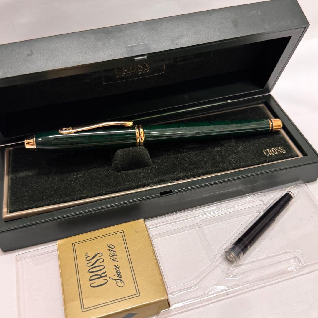 CROSS ペン先 14K 刻印 グリーンカラー クロス 万年筆 タウンゼント