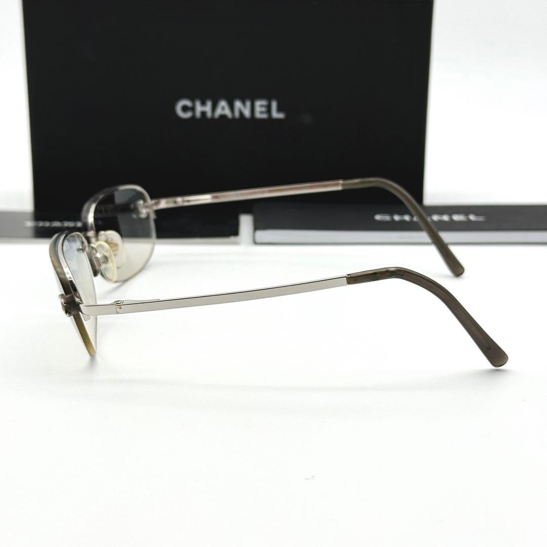 CHANEL サングラス 4099 リムレス グラデーション ブルー ココマーク