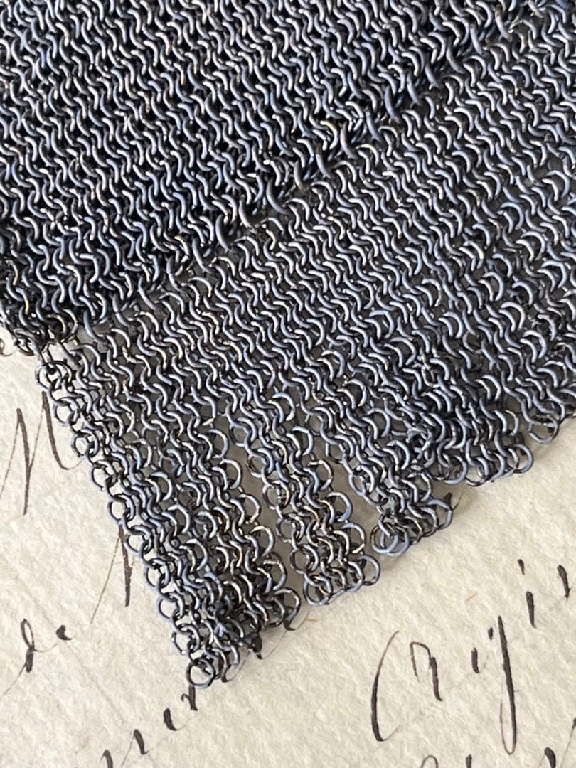 アンティークフランス小さなパースケースワイヤーメッシュ鞄ビスクドール小物