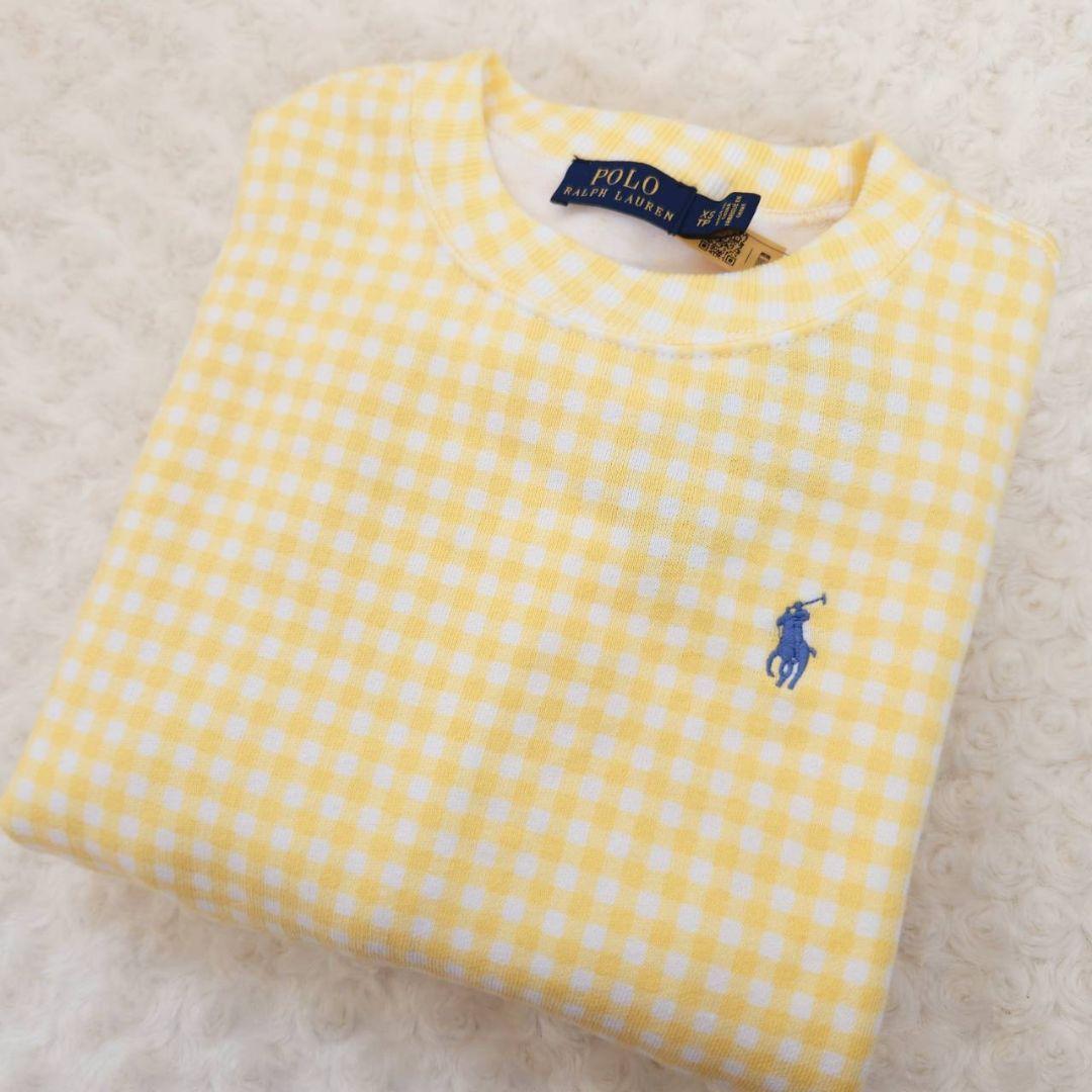 ​【希少品/新品】ポロラルフローレン ギンガムチェック スウェット イエローXS