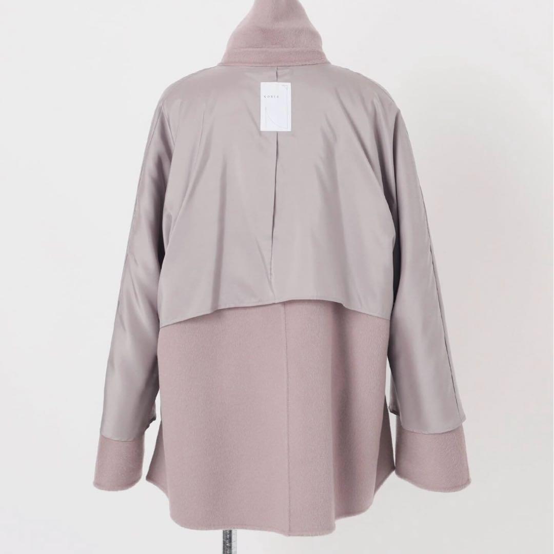 NOBLE ノーブル　2025今季新作　キャメルミックスリバージップコート　38