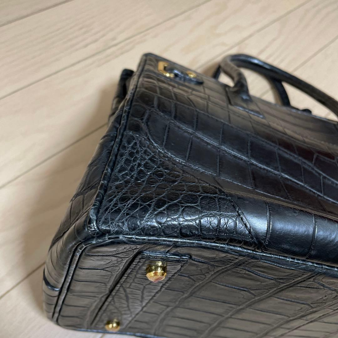 ゲンママ　ハンドバック　マットクロコダイル　ショップチャンネルqvc