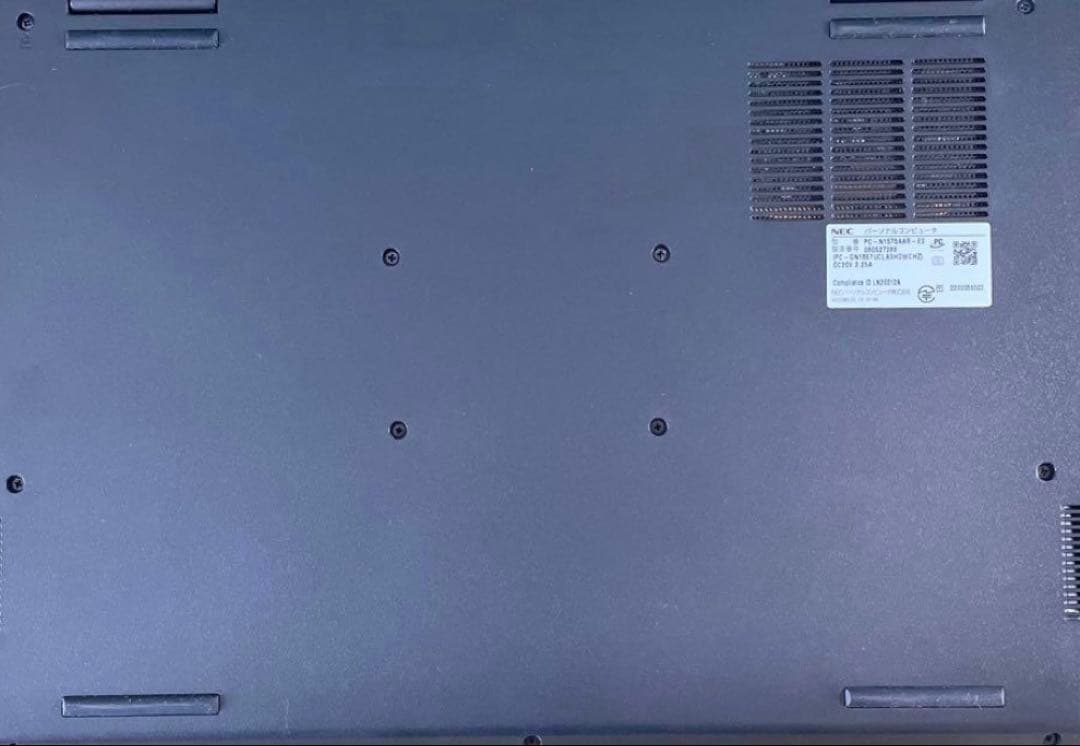 Windowsノート本体 NEC N1575AAR i7-10510U 8GB M.2 SSD 512GB