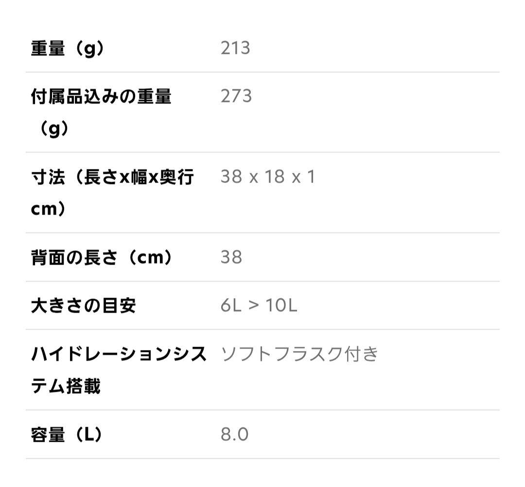 SALOMON ACTIVE SKIN 8 ブラック フラスク2本付き(未使用)