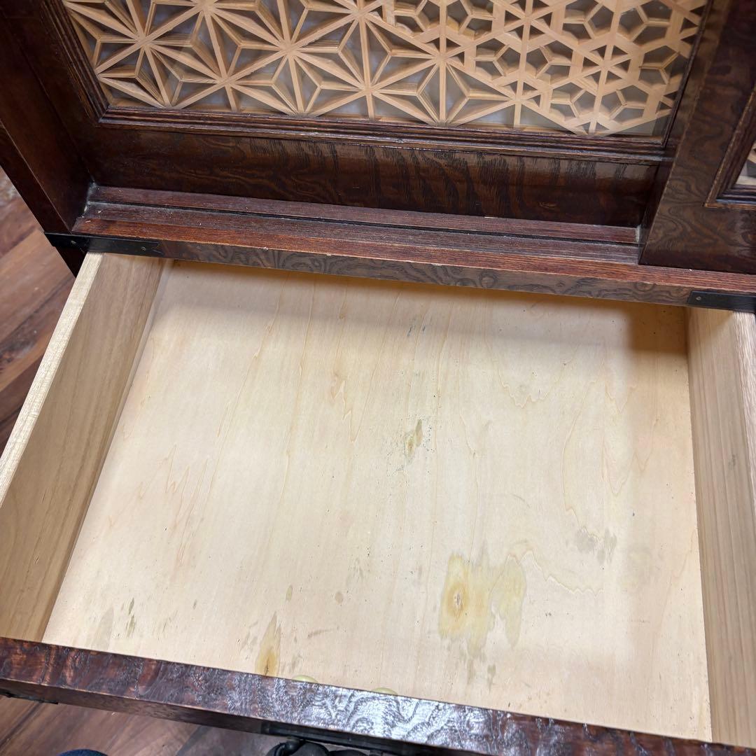 H92cm×W84cm◆組子細工　飾り棚　◆収納棚 茶箪笥 和箪笥　欅