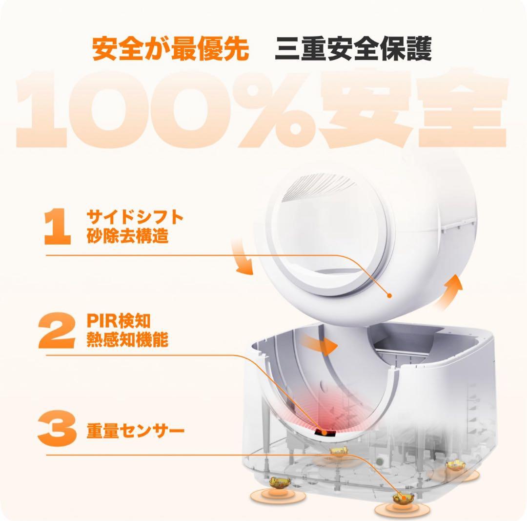自動猫トイレ Pro AI搭載センサー UVライト 自動清掃 多頭飼い対応