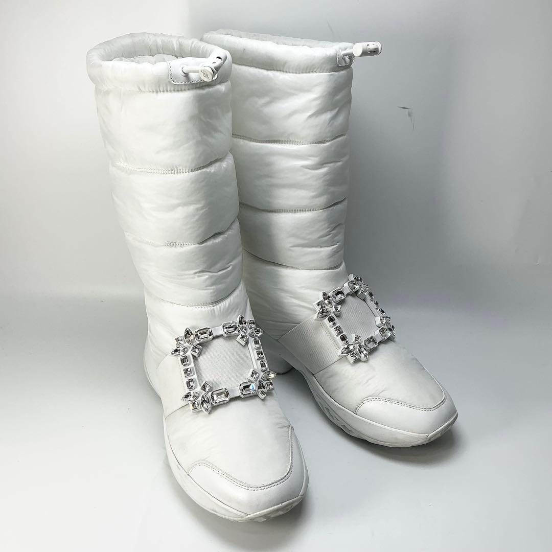 ROGER VIVIER　ヴィヴ ラン スノーブーツ　ロングブーツ　ビジュー
