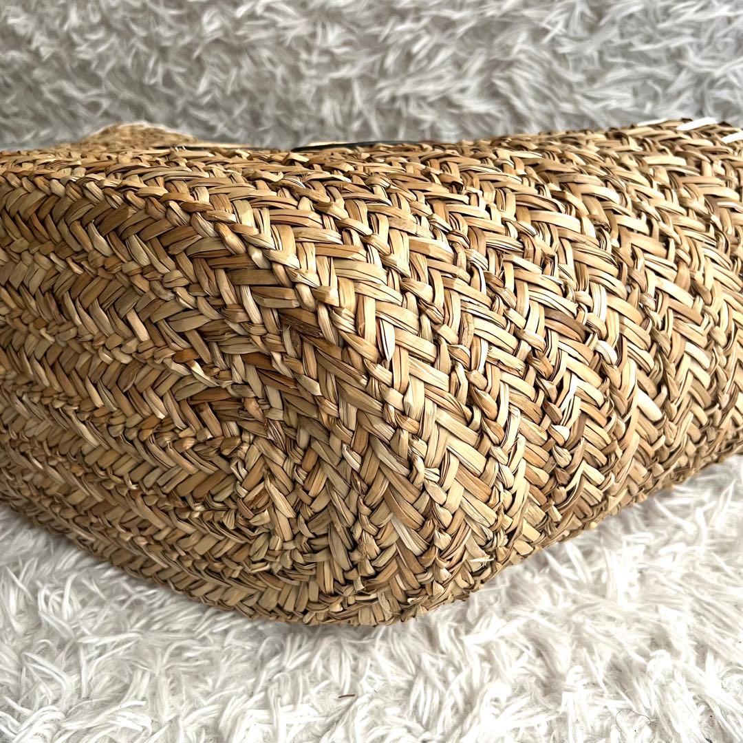 未使用品 アニヤハインドマーチ カゴバッグ アイズ 大容量 ラフィア ラージ