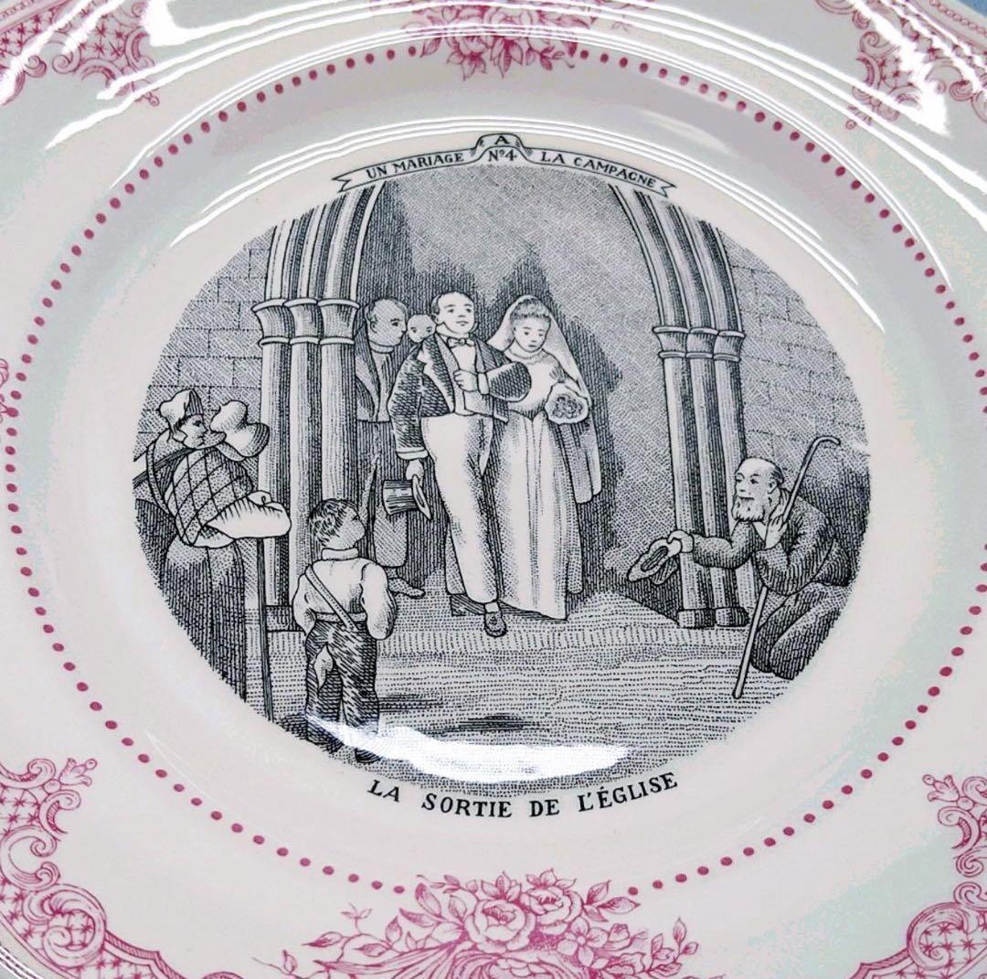 Gien ジアン　マリアージュ　ローズ　プレート6枚セット 未使用