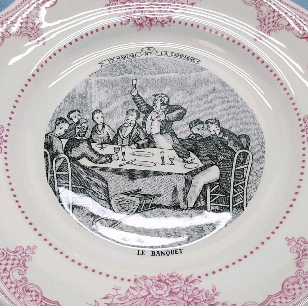 Gien ジアン　マリアージュ　ローズ　プレート6枚セット 未使用