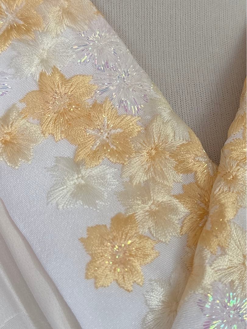 未使用振袖○襦袢 帯付3点セット 京きもの友禅 真紅 極上 刺繍半襟