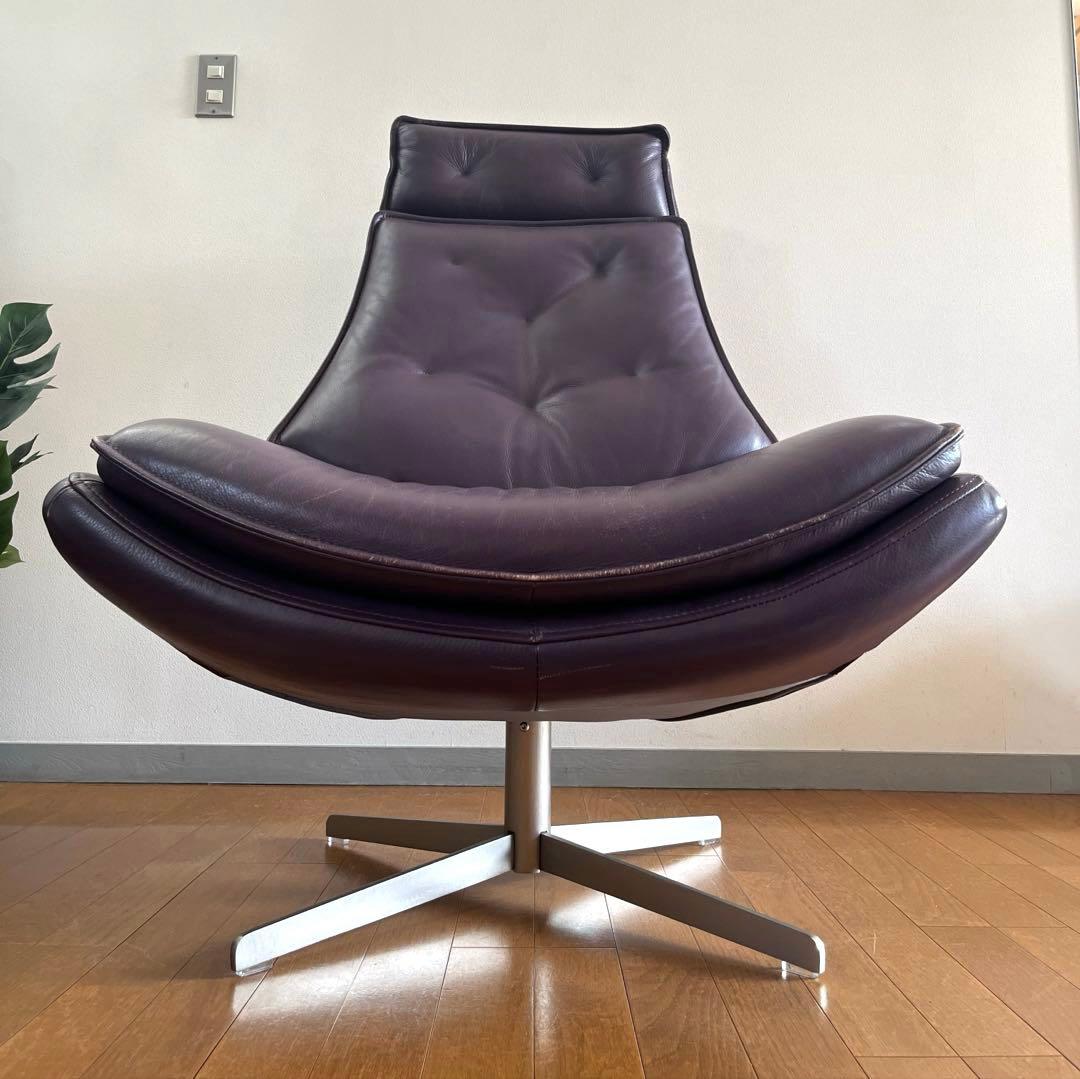 ◆ヴィンテージ◆ ボンテンピ　Daya 本革ラウンジチェア　スペースエイジ
