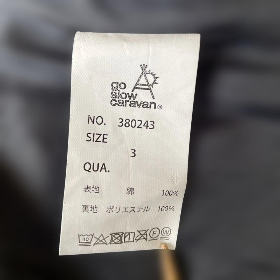 go slow caravan 刺繍入りフード付きモッズコート