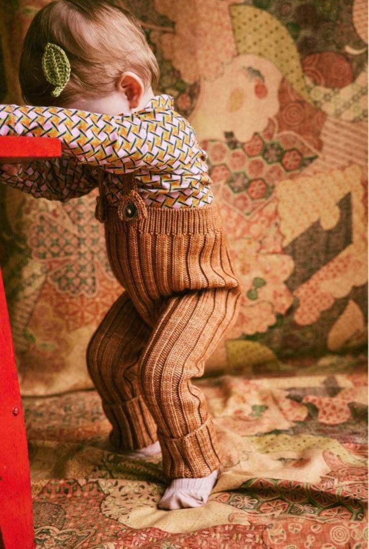 Misha & Puff Rib Longies オレンジ パンツ 6-12m