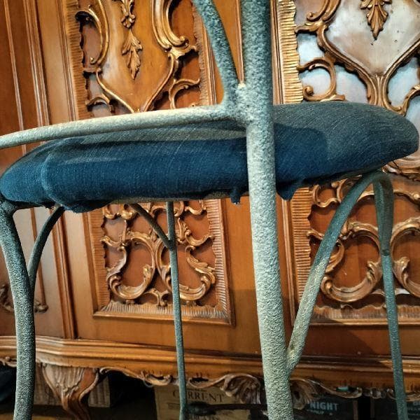 ヴィンテージ シャビー アイアン ハイチェア 椅子 いす イス インダストリアル