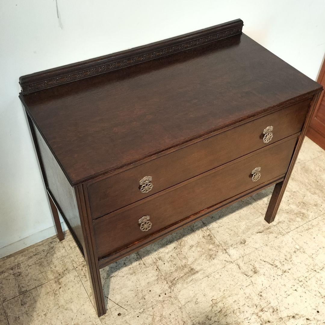 M♦イギリス製　アンティークファニチャー2段チェスト