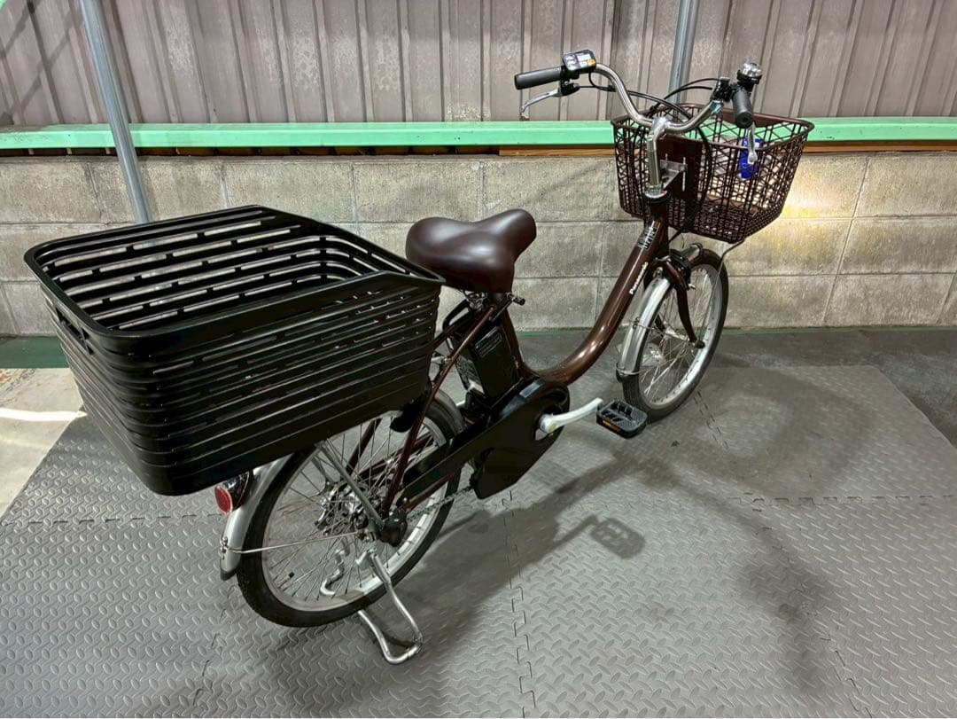 №8701 電動自転車パナソニックビビL.S 20インチ✨大容量リアバスケット✨