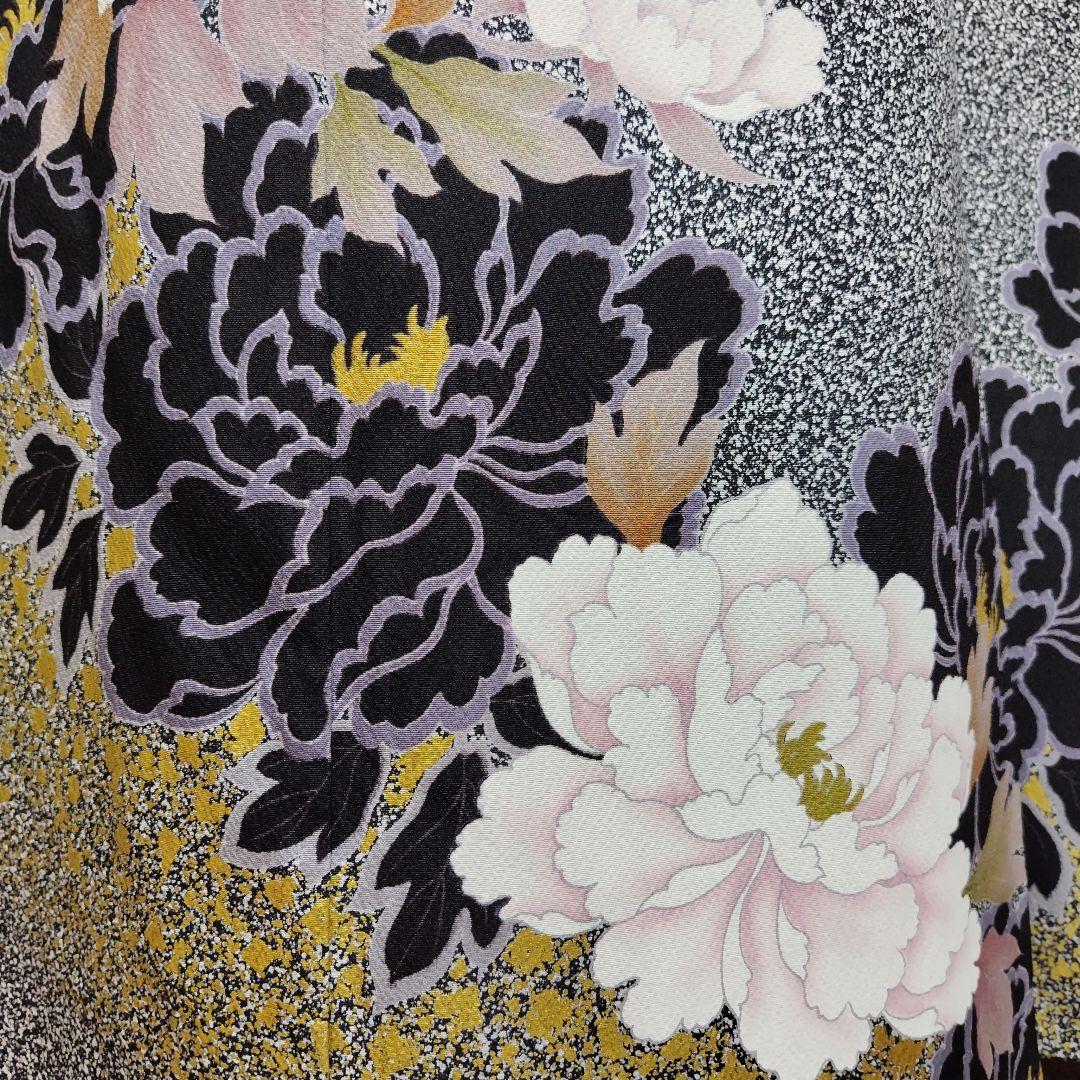 お直し無料☆振袖フルセット・成人式・大輪牡丹・金駒刺繍・金彩加工・モード系