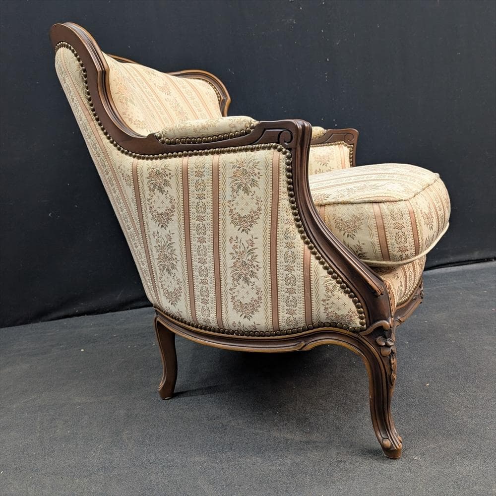 美品　ドマーニ　ルイ15世　シングルソファ　一人掛け　1P　ロココ　カリモク　B