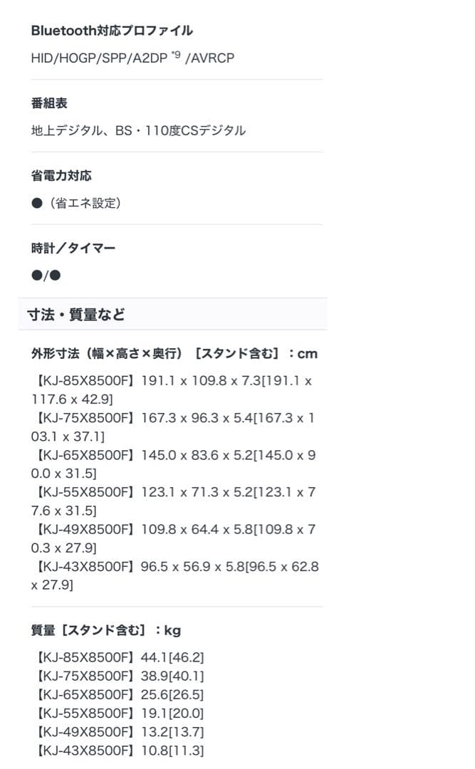 SONY BRAVIA 4K 液晶 テレビ KJ-49X8500F ソニー