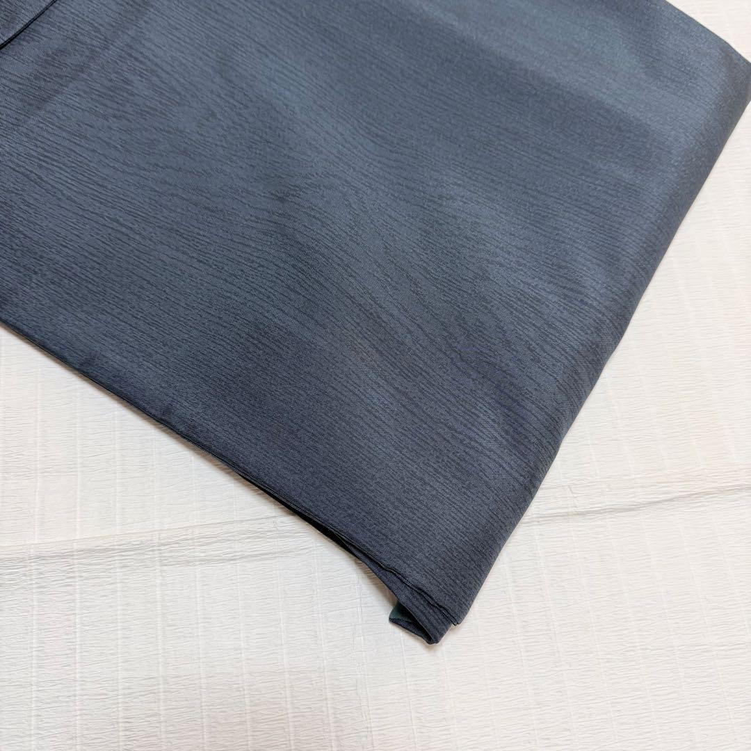 正絹 大島紬 着物 無地に年輪柄 トールサイズ 胴抜き