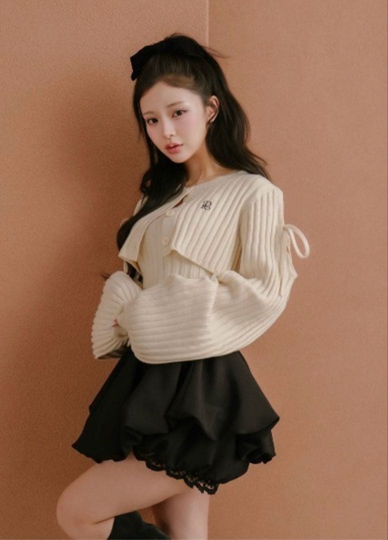 ♥️ダーリッチ ショルダーオープンアンサンブルニットトップス IVO♥️