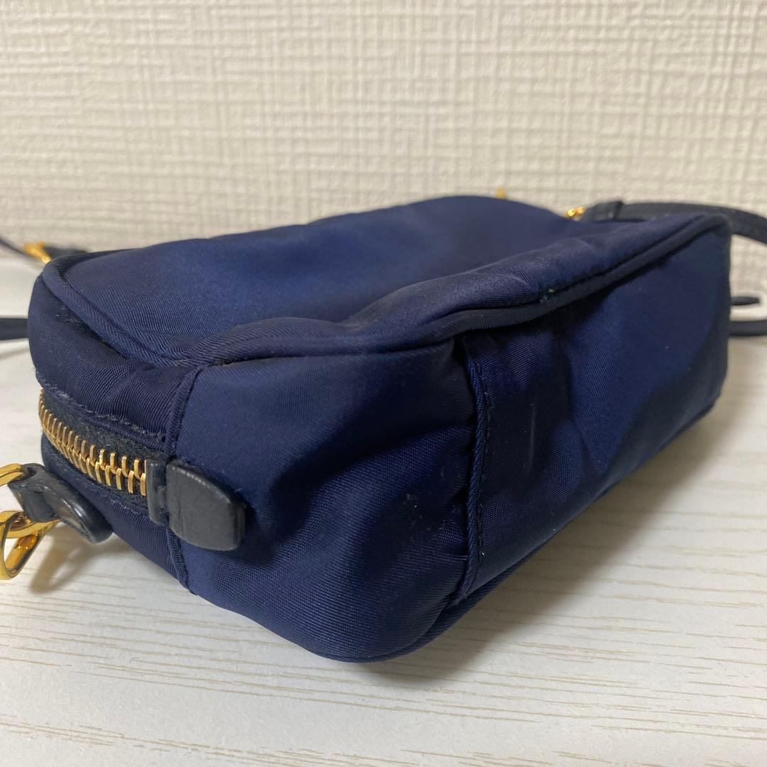 PRADA ネイビー ショルダー 1NF727 TESSUTO FIOCCO