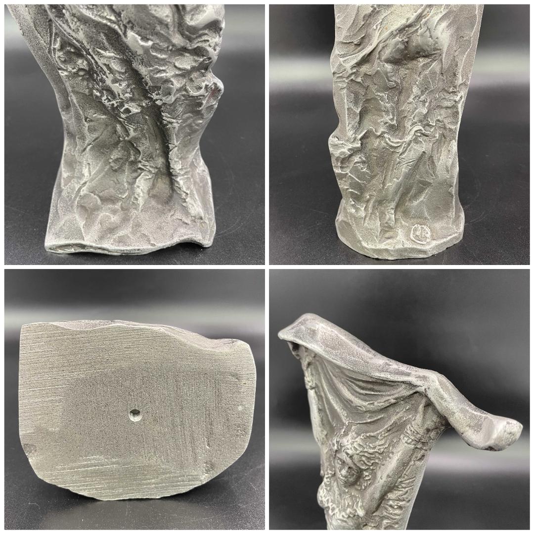 銘有 田島義朗 アルミ鋳物製 造形彫刻 現代彫刻 高さ32.5cm SB20