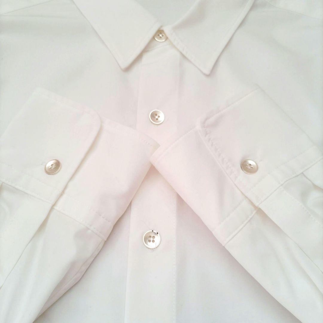 LOUNGEDRESS サテンBIGシャツ 長袖 ホワイト サイズフリー