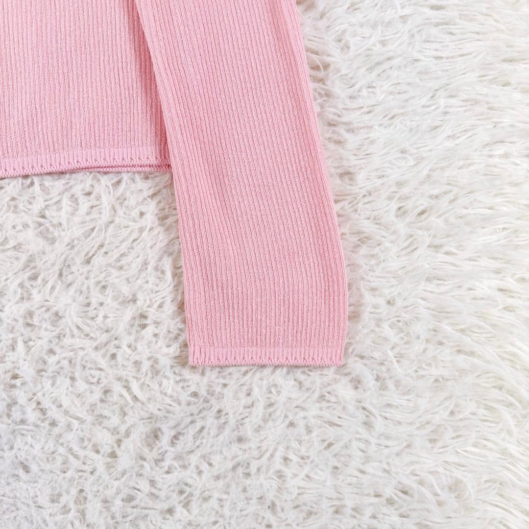 2024製✨ ルネ ニット カーディガン ロゴプレート 36サイズ ピンク
