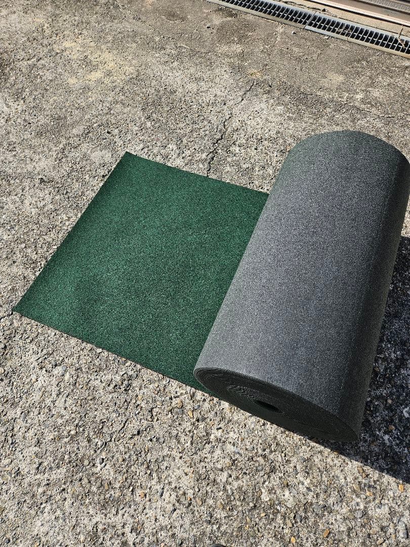 【新品】本格ポリエステル不織布 防草シート(グリーン)厚手　巾1m×35m