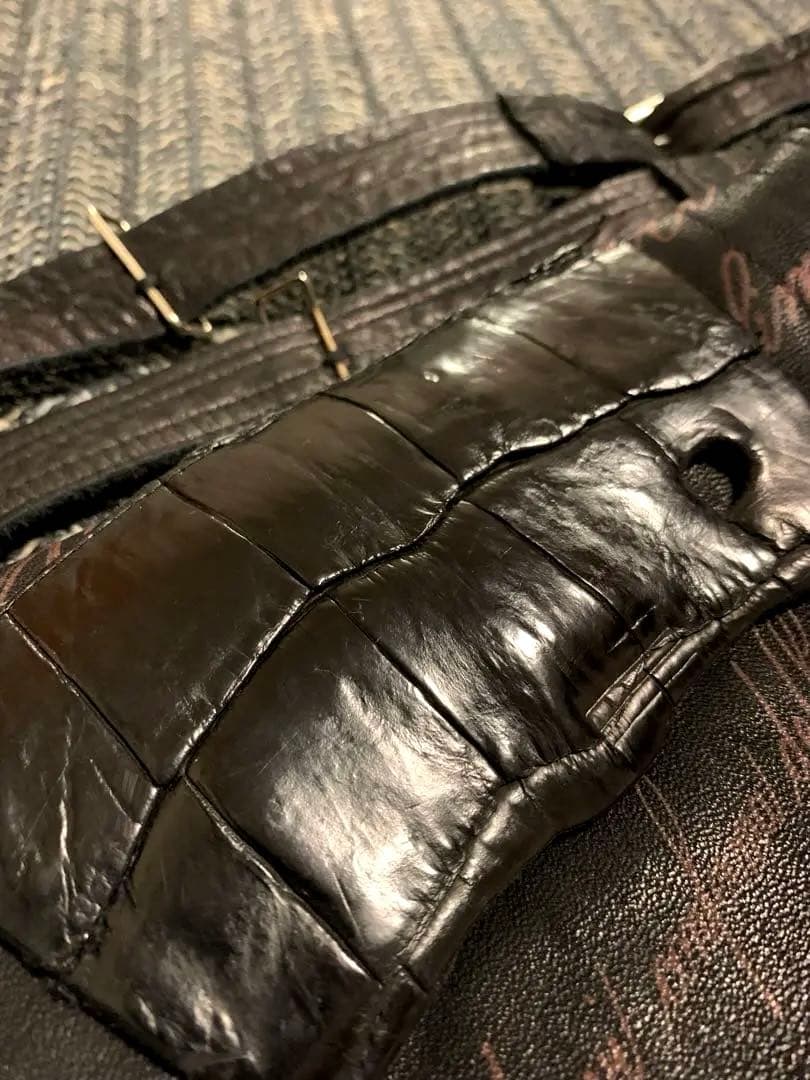 all leather shoulder × body 2way bag