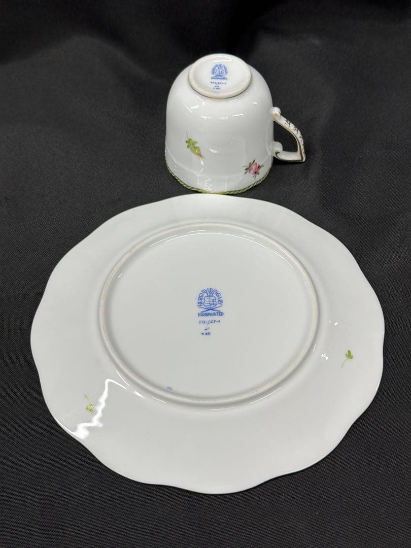 ①【美品】HEREND ヘレンド　エスキース　チェリー　カップ　プレート